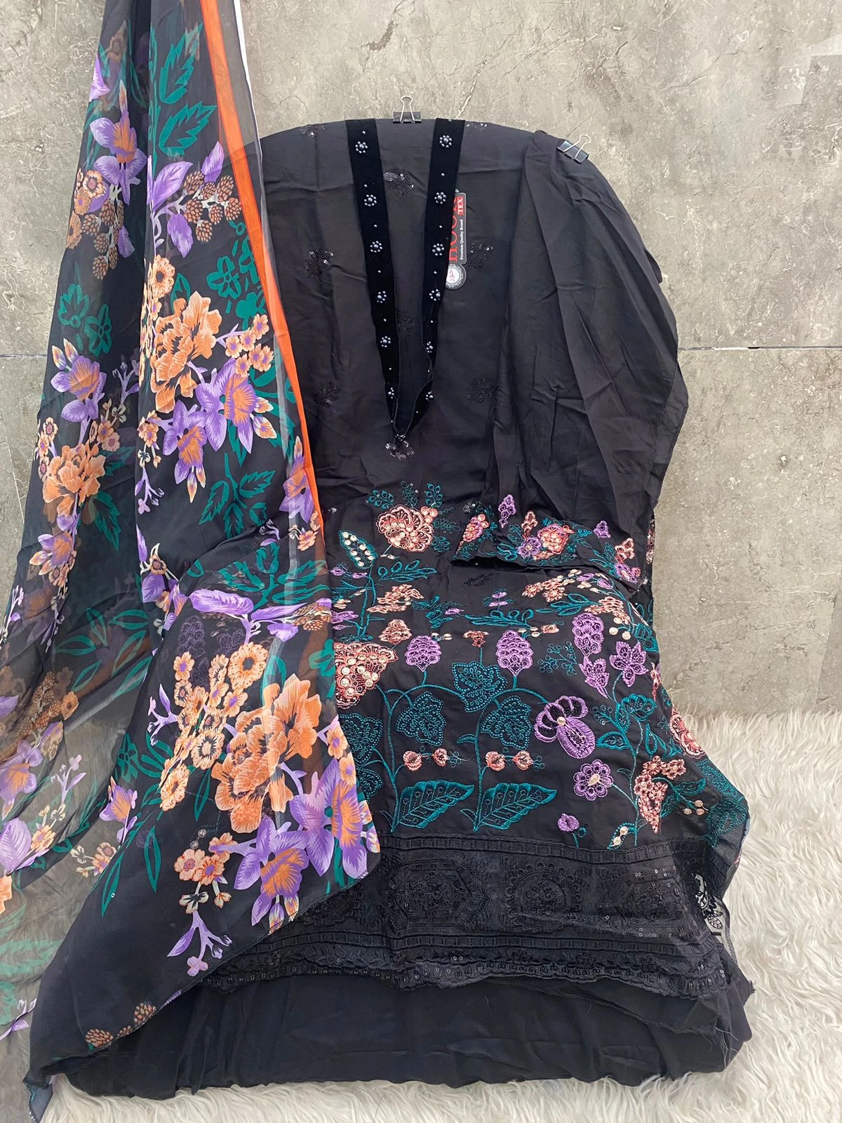 Hoor Tex H-280 Heavy Rayon Wholesale Pakistani Salwar Suit Catalog — Wholesale Pakistani Suits, MPA wholesale from Surat - Gallery Image 4